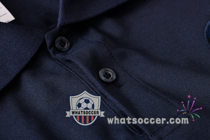 Training Polo Set Paris PSG + Pants Blue Royal Red 2020-2021