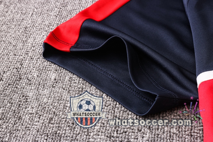 Training Polo Set Paris PSG + Pants Blue Royal Red 2020-2021
