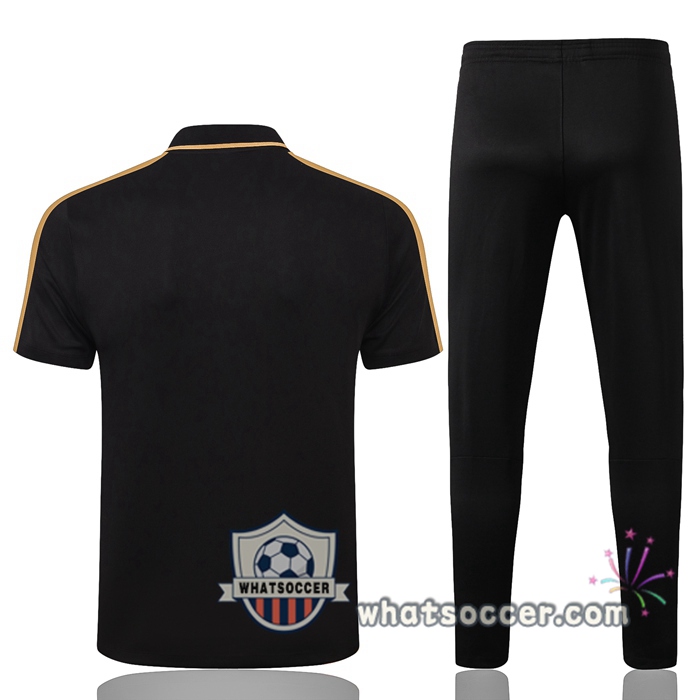 Training Polo Set Inter Milan + Pants Black Yellow 2020-2021