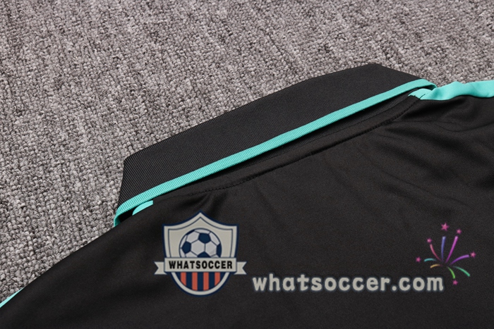 Training Polo Set FC Barcelona + Pants Black 2020-2021