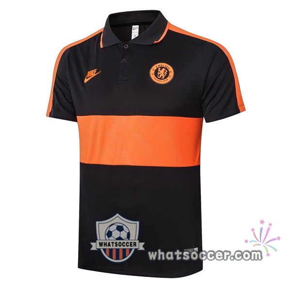 Training Polo FC Chelsea Black Orange 2020-2021