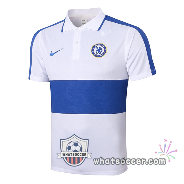 Training Polo FC Chelsea White Blue 2020-2021