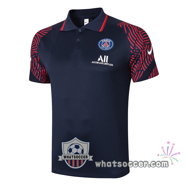 Training Polo Paris PSG Blue Royal Red 2020-2021