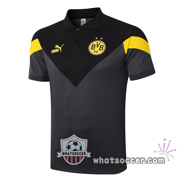 Training Polo Dortmund BVB Gray Black 2020-2021
