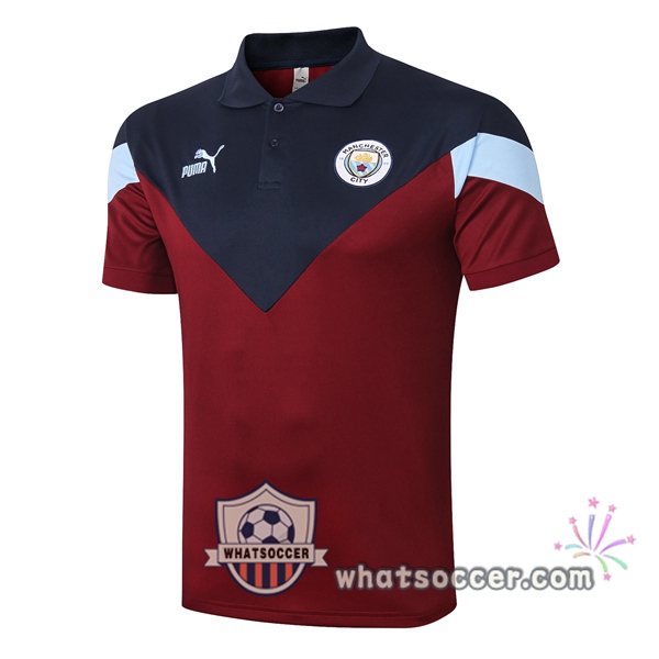 Training Polo Manchester City Red Blue 2020-2021