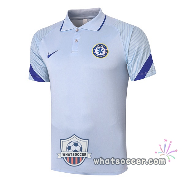 Training Polo FC Chelsea Light Blue 2020-2021