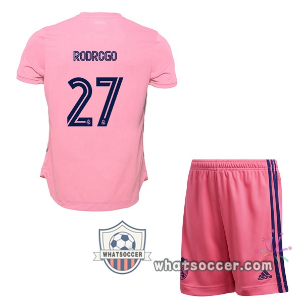 Real Madrid (Rodrygo 27) Kids Away Soccer Jerseys 2020-2021