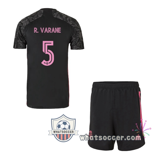 Real Madrid (R. Varane 5) Kids Third Soccer Jerseys 2020-2021