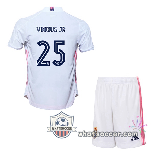 Real Madrid (Vinicius Jr 25) Kids Home Soccer Jerseys 2020-2021