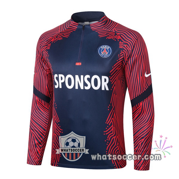 Paris PSG Blue Royal Red Soccer Sweater 2020-2021