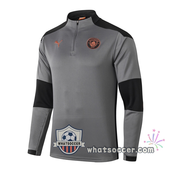 Manchester City Gray Black Soccer Sweater 2020-2021