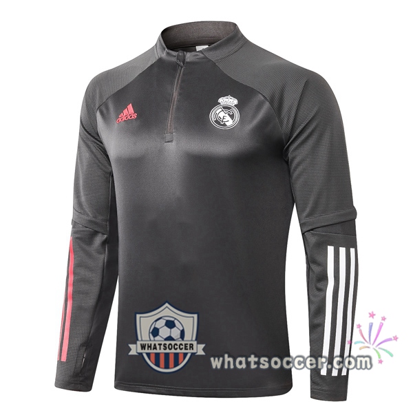 Real Madrid Dark Gray Soccer Sweater 2020-2021