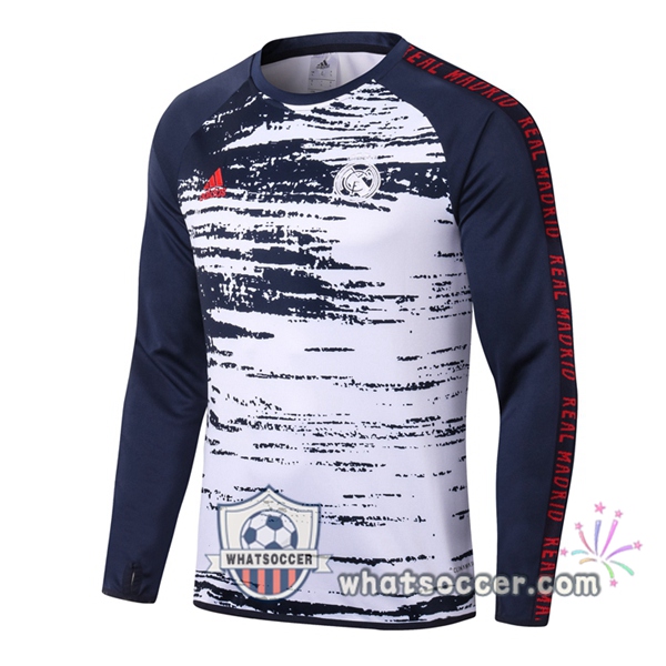 Real Madrid White Blue Royal Soccer Sweater 2020-2021