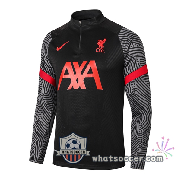 FC Liverpool Black Gray Soccer Sweater 2020-2021