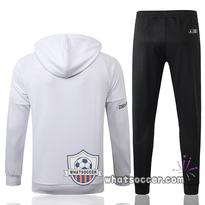 Pairis PSG Jordan White Hooded Jacket 2020-2021