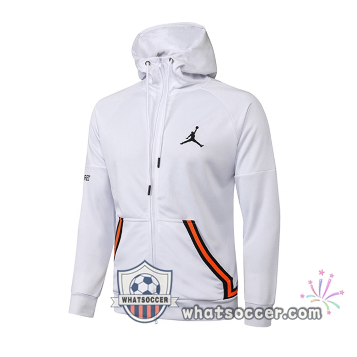 Pairis PSG Jordan White Hooded Jacket 2020-2021