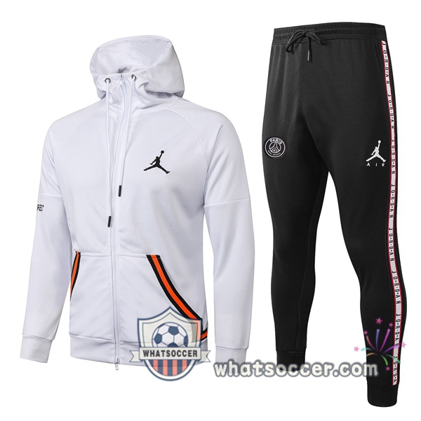 Pairis PSG Jordan White Hooded Jacket 2020-2021