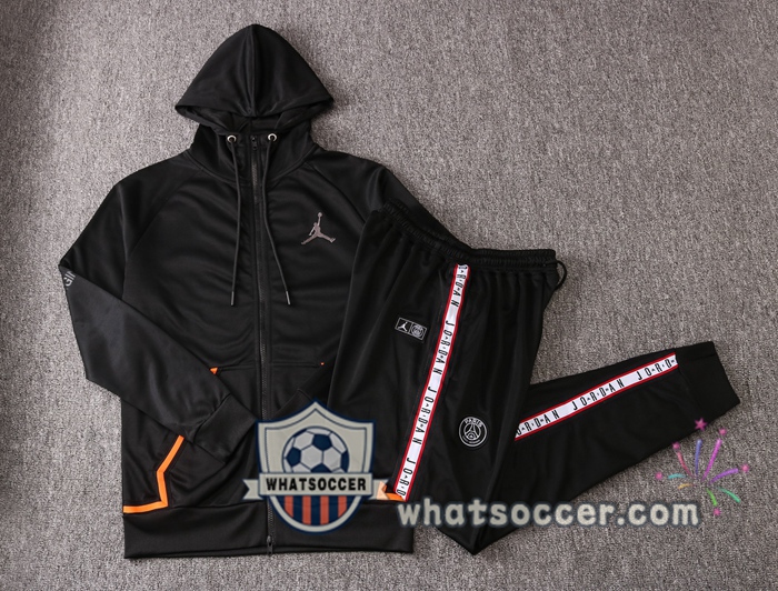 Pairis PSG Jordan Black Hooded Jacket 2020-2021
