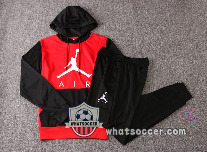 Pairis PSG Jordan Red Black Hooded Jacket 2020-2021