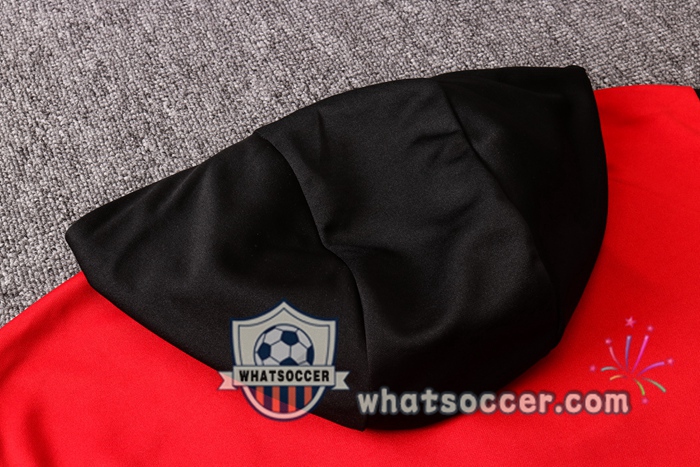 Pairis PSG Jordan Red Black Hooded Jacket 2020-2021