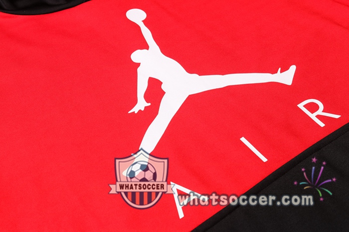 Pairis PSG Jordan Red Black Hooded Jacket 2020-2021