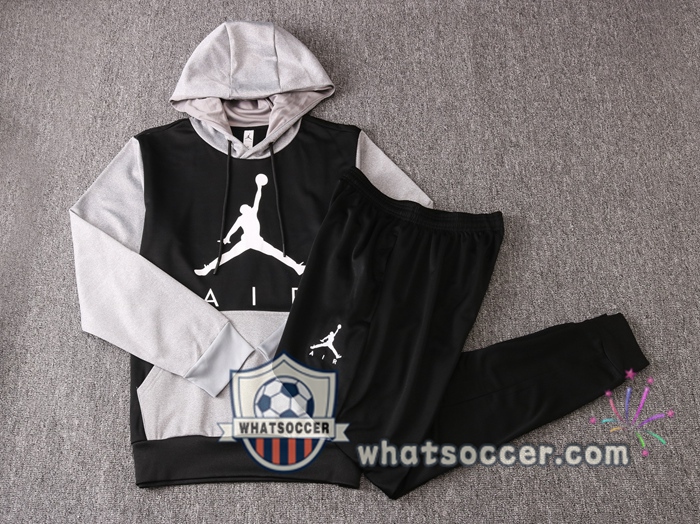 Pairis PSG Jordan Black Gray Hooded Jacket 2020-2021