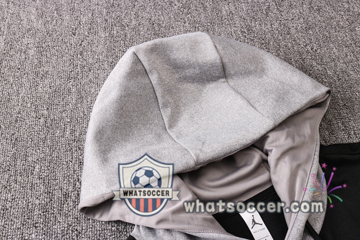 Pairis PSG Jordan Black Gray Hooded Jacket 2020-2021
