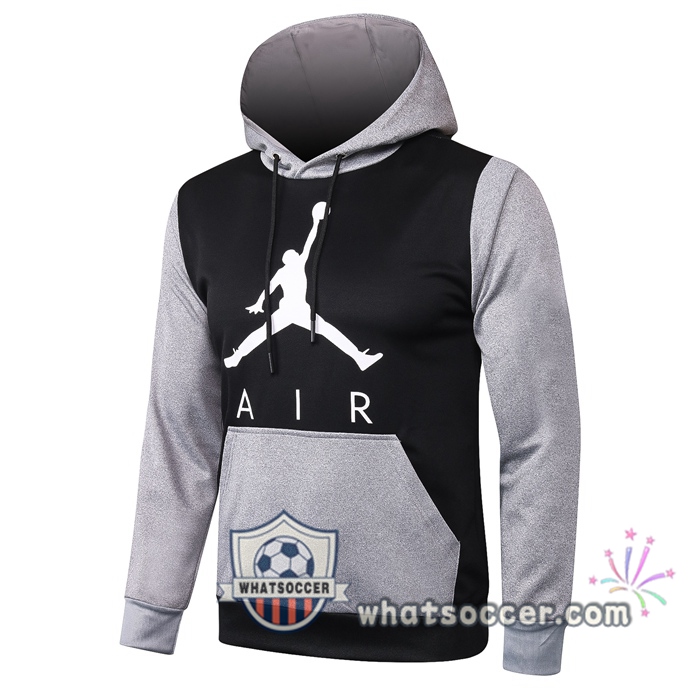 Pairis PSG Jordan Black Gray Hooded Jacket 2020-2021