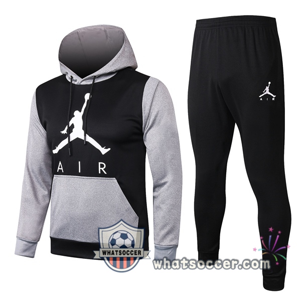 Pairis PSG Jordan Black Gray Hooded Jacket 2020-2021