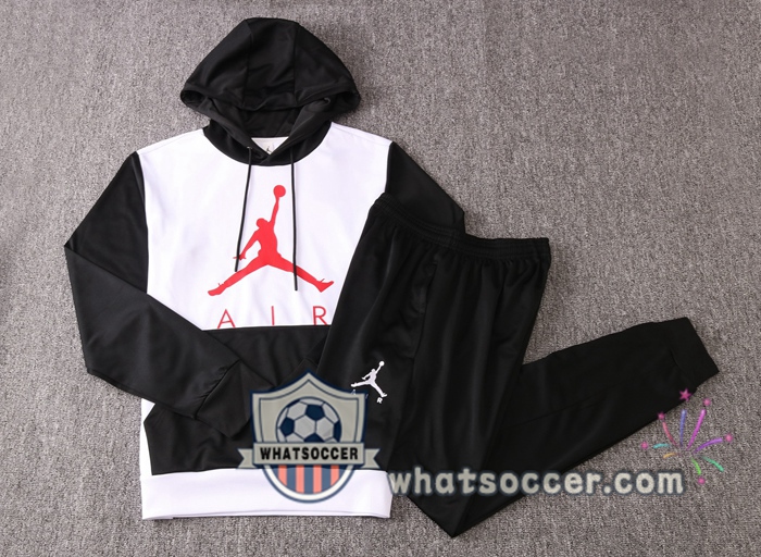 Pairis PSG Jordan White Black Hooded Jacket 2020-2021