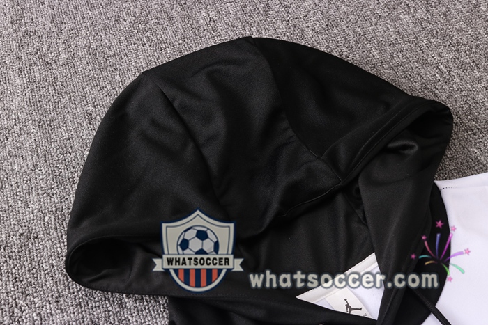 Pairis PSG Jordan White Black Hooded Jacket 2020-2021