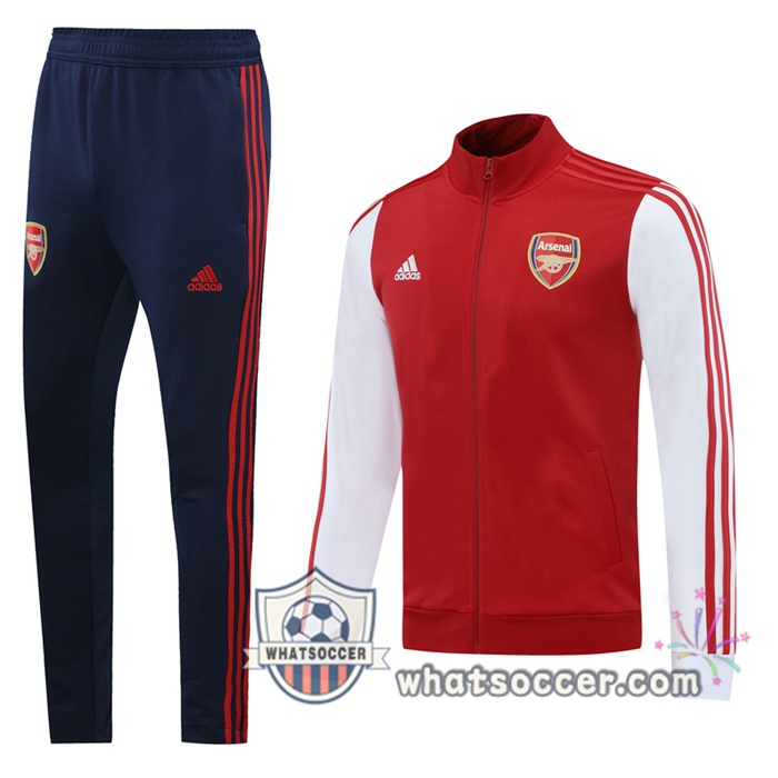 Arsenal Red White Training Jacket 2020-2021