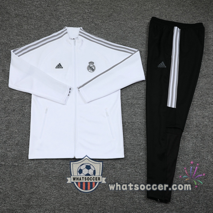 Real Madrid White Training Jacket 2020-2021