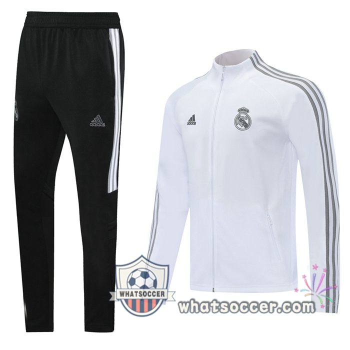 Real Madrid White Training Jacket 2020-2021