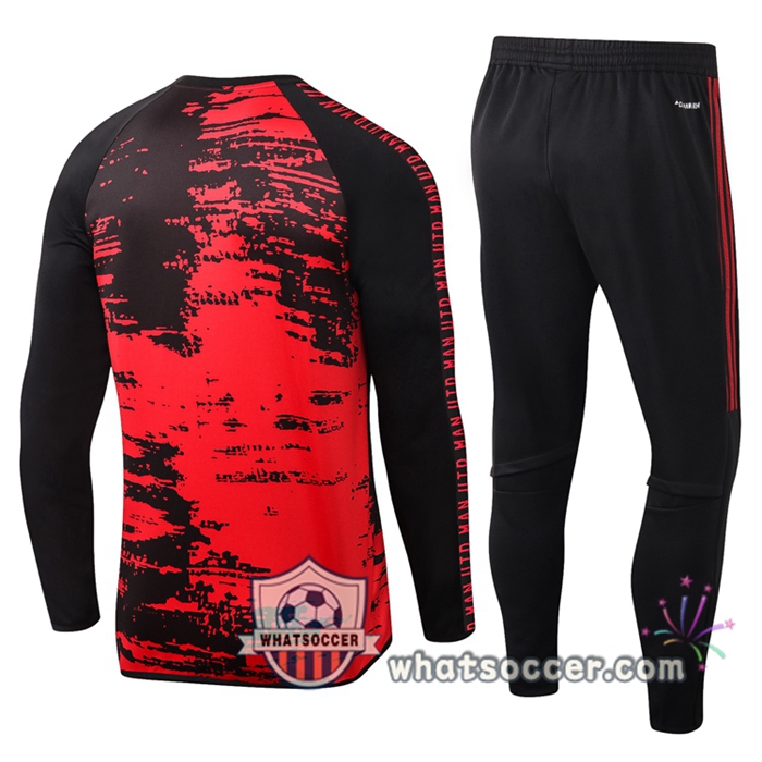 Manchester United Red Black Tracksuit 2020-2021