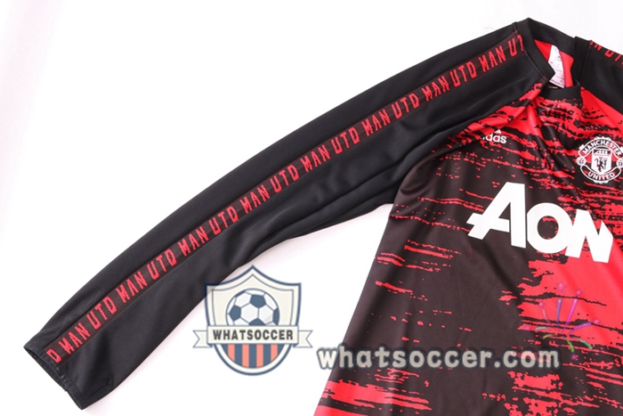 Manchester United Red Black Tracksuit 2020-2021