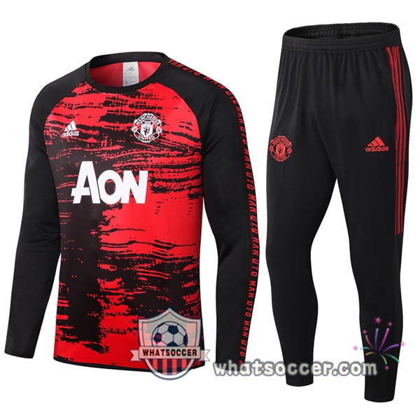 Manchester United Red Black Tracksuit 2020-2021