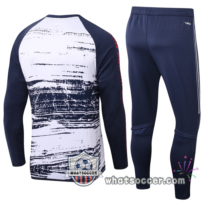 Real Madrid White Blue Royal Tracksuit 2020-2021