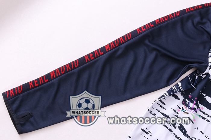 Real Madrid White Blue Royal Tracksuit 2020-2021