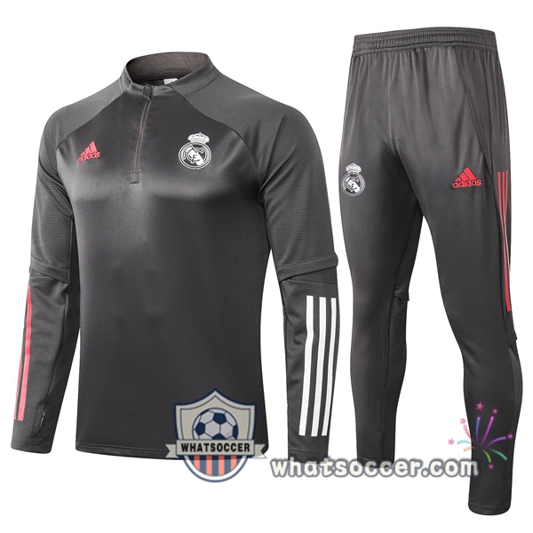 Real Madrid Dark Gray Tracksuit 2020-2021