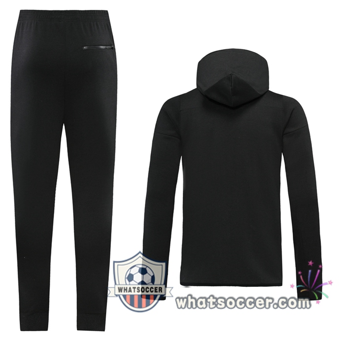 Real Madrid Black Hooded Jacket 2020-2021