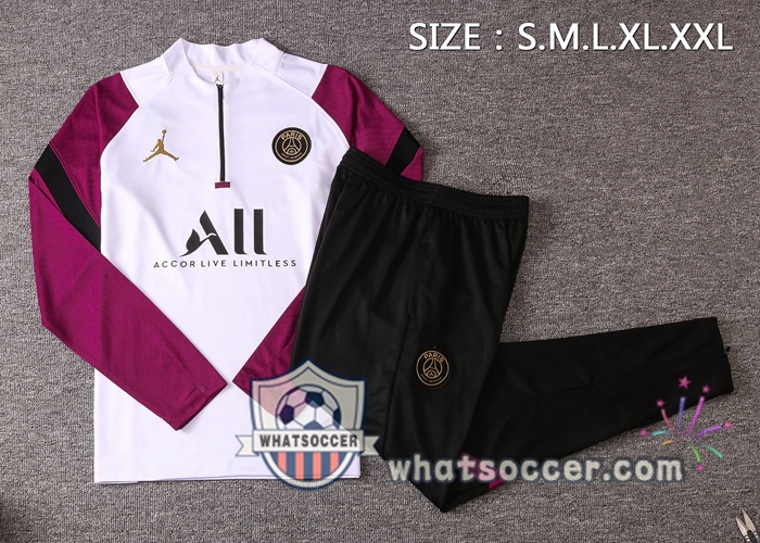 Pairis PSG Jordan White Purple Tracksuit 2020-2021