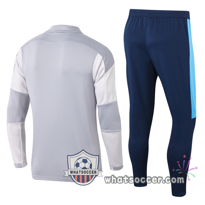 Olympique de Marseille Gray Tracksuit 2020-2021
