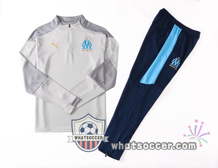 Olympique de Marseille Gray Tracksuit 2020-2021