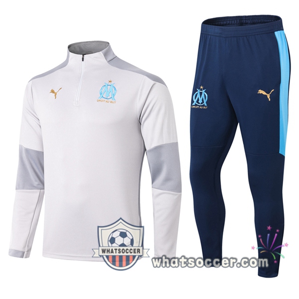 Olympique de Marseille Gray Tracksuit 2020-2021