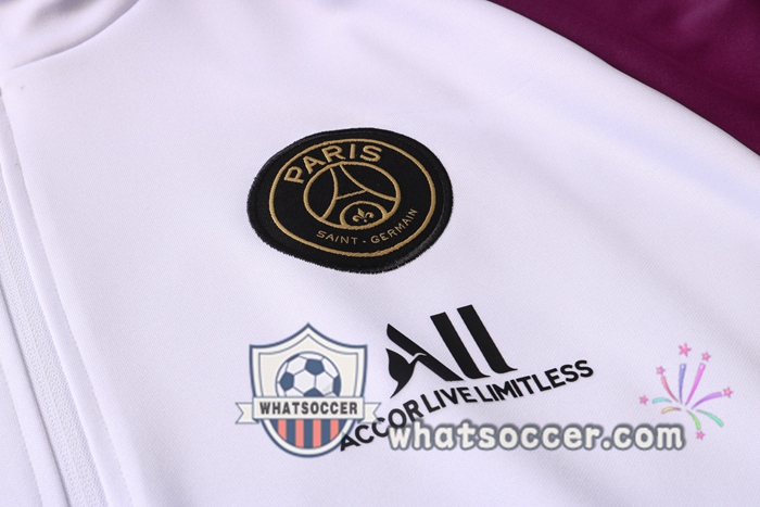 Pairis PSG Jordan White Purple Training Jacket 2020-2021