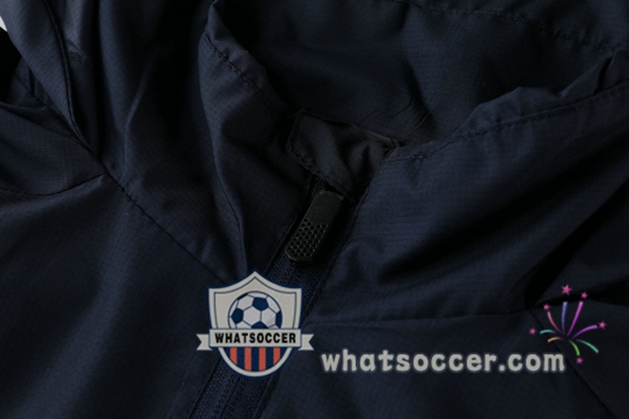 Olympique de Marseille Blue Royal Windbreaker Hoodie 2020-2021