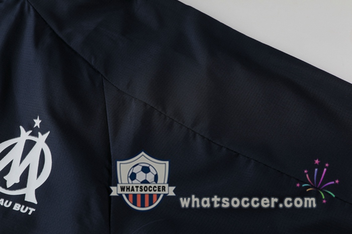 Olympique de Marseille Blue Royal Windbreaker Hoodie 2020-2021