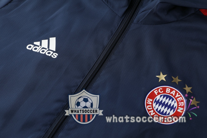 Bayern Munich Blue Royal Windbreaker Hoodie 2020-2021