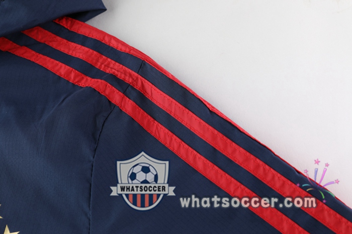 Bayern Munich Blue Royal Windbreaker Hoodie 2020-2021